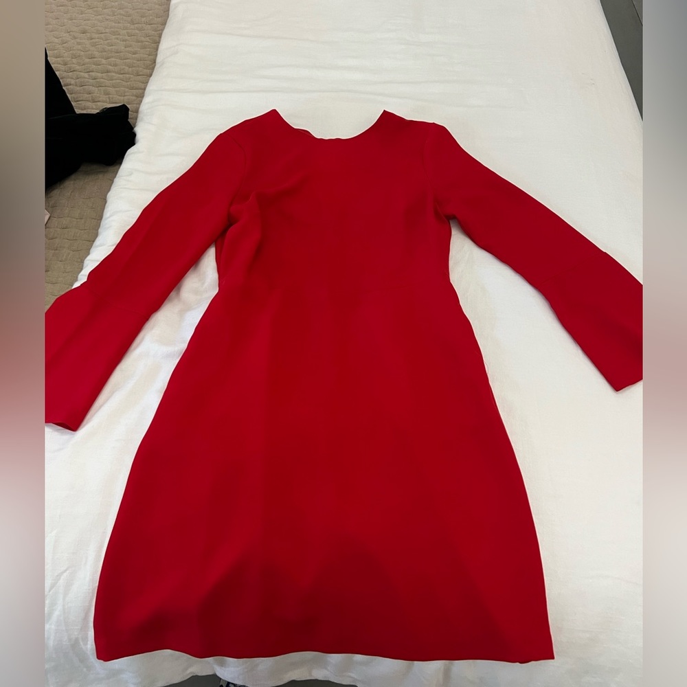 Red midi dress